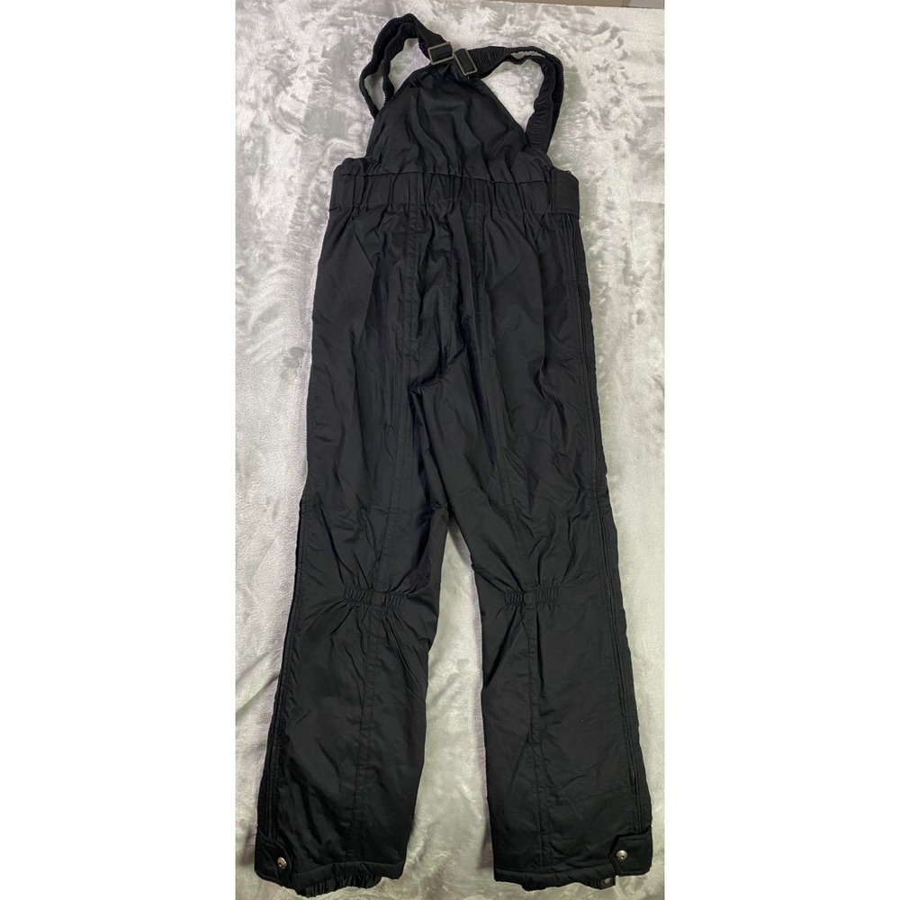 Vintage 80s Descente Ski Bib Men 34 Black Insulated Overalls Gold Alpine Retro - Picture 2 of 16